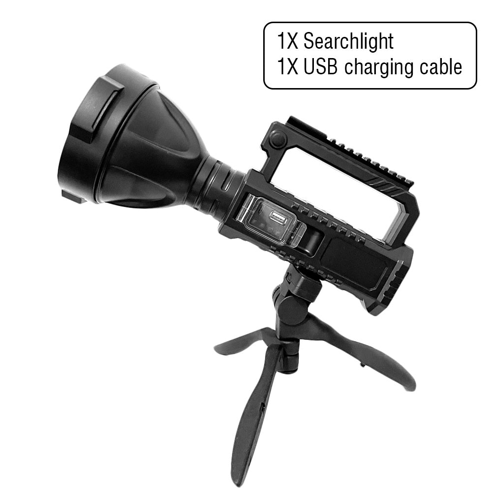 3 Style USB Rechargeable, LED Spotlight Flashlights, High Lumens, Upgraded XHP70/XHP50/XPE, Bright Searchlight with 4 Modes, Portable Torch for Camping, Hiking, Fishing, Hunting Adventure Patrol Lantern with Bracket