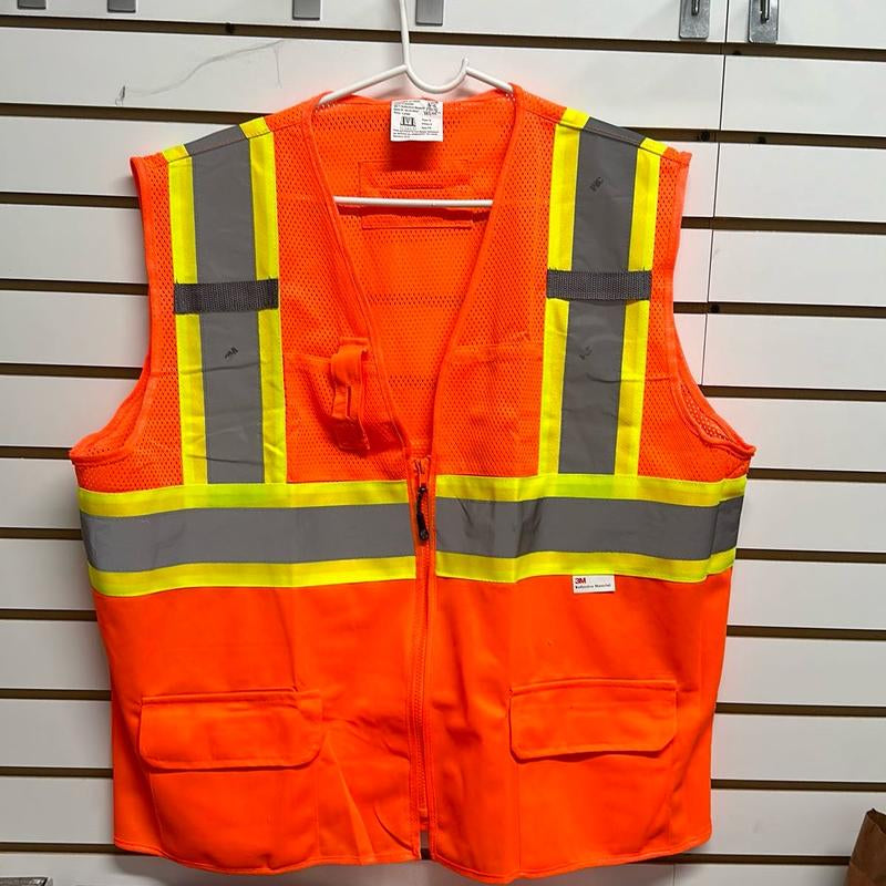 3M Safety Vest Class 2 with Reflective Tape Good for Construction, Road Work Etc