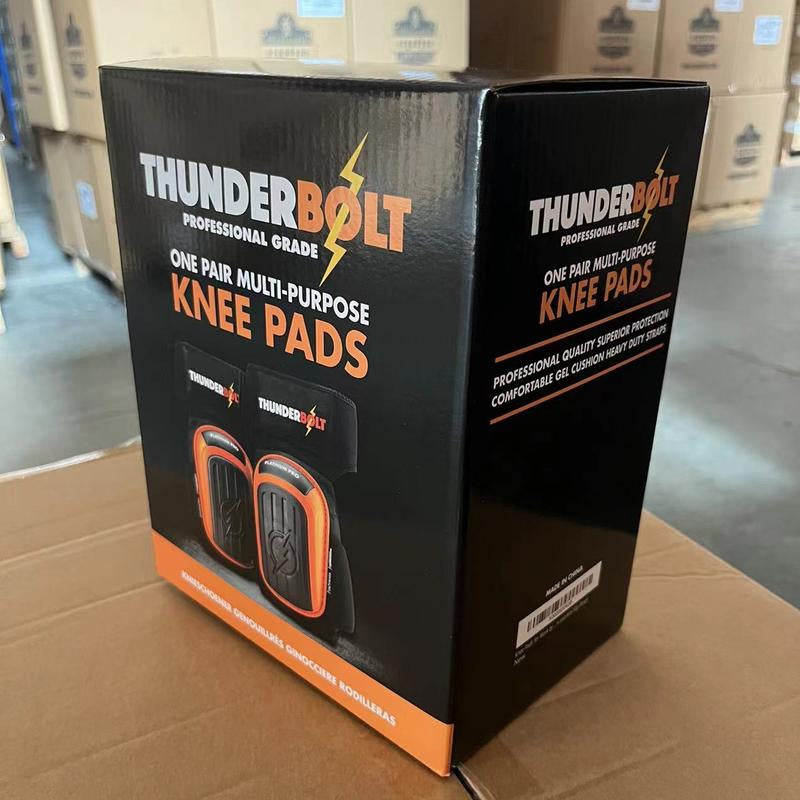 THUNDERBOLT Professional Knee Pads for Work, Construction, Flooring, Gardening, Cleaning, with Double Gel Studson Hardhat
