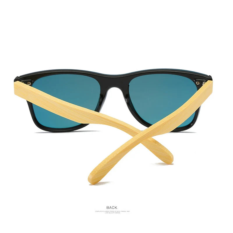 Promotion Cheap Unisex Fashion Sun Glasses Mirror Lenses Custom Logo Wood Bamboo Sunglasses for Outdoor Usage