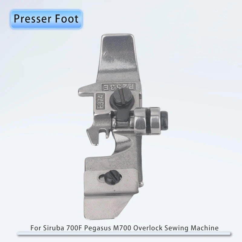 Presser Foot for Industrial Overlock Sewing Machine P253E/F374 201230C Siruba 700F Pegasus M700 Apparel Parts Accessories