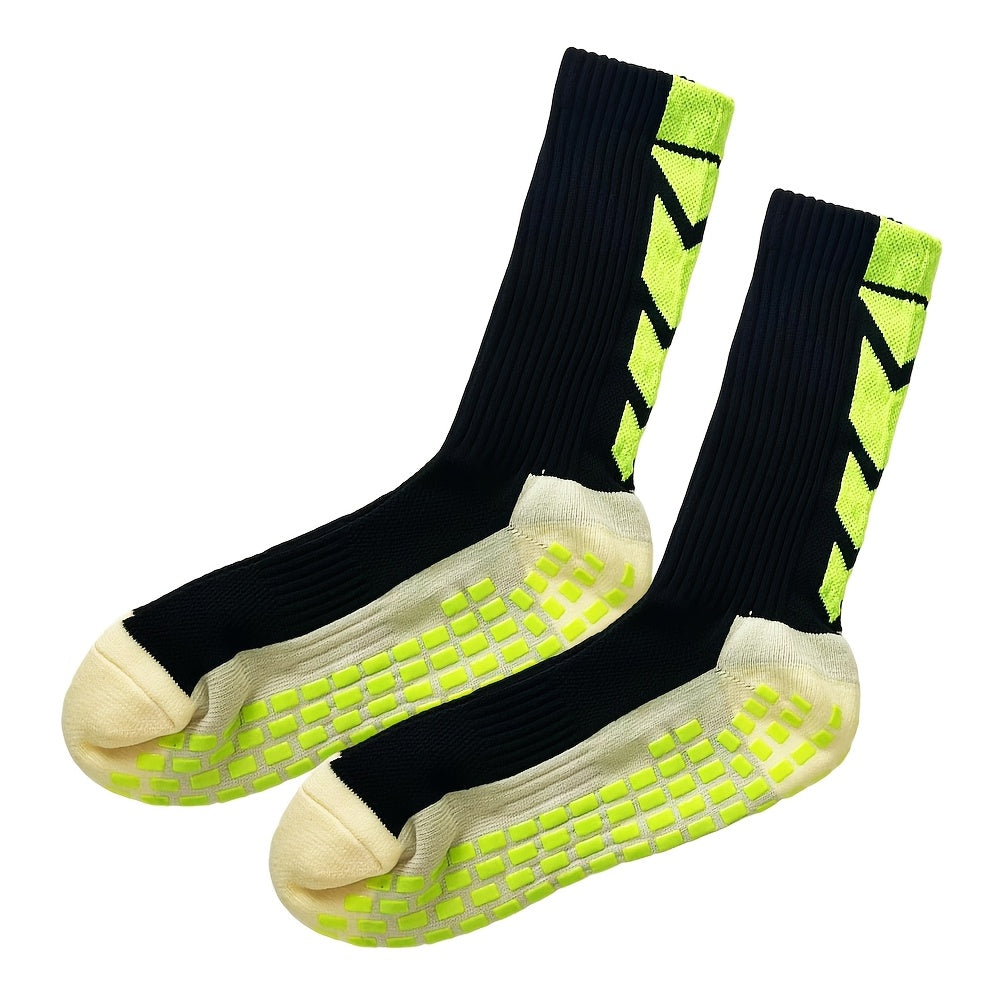 Non-slip Rubber Grip Cushion Soccer Sock | Fabric, All-season, Solid Color, Machine Washable, for Football, Basketball, Running, Hiking, Trekking, Yoga, Pilates - CT TAPESOCKS