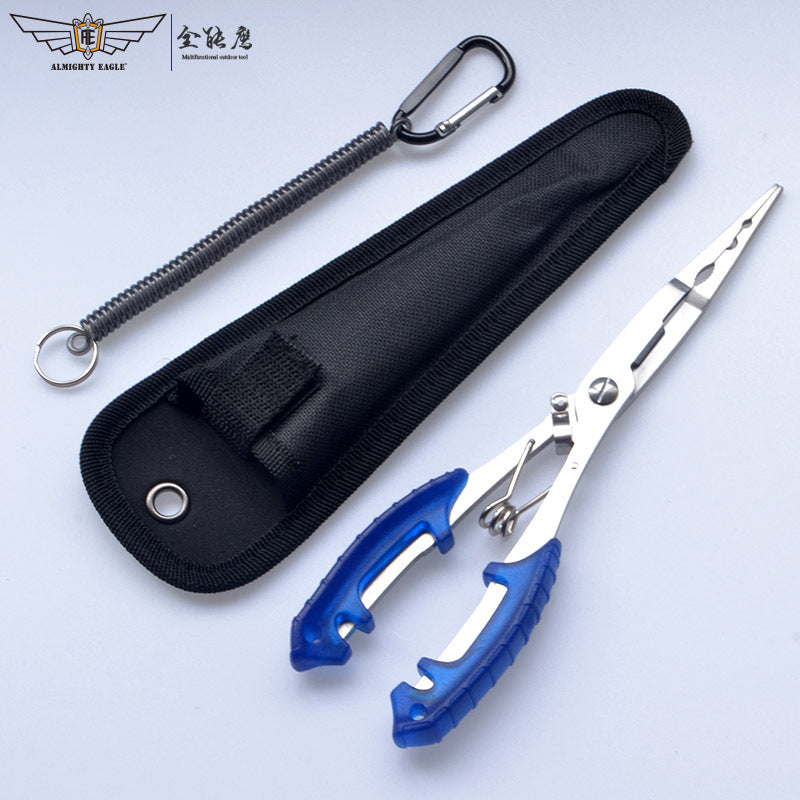 Rust-Proof Saltwater Fishing Pliers with Split Ring Hook Removers - Durable, Quick-Access Lanyard & Secure Sheath - The Ultimate Essential Gear for Smooth Tackle Management on the Water
