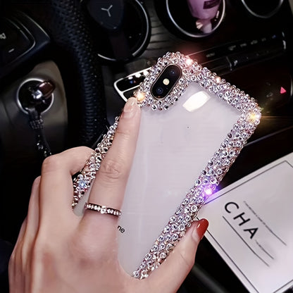 Phone Case - Fashionable Luxury Diamond-Encrusted Transparent Phone Case Suitable for Iphone 17 Pro Max/16 Plus/Xr/7G, Designed to Prevent Drops.