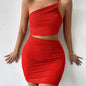 Women's Dresses Solid Sexy Backless One Shoulder Bodycon Dress