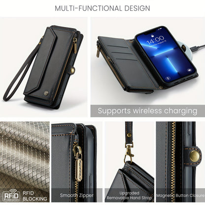 New Wallet Phone Case Wrist Shoulder Strap Lanyard Flip Magnetic Clasp Card Holder Kickstand Women Small Crossbody Handbag For Samsung Galaxy Note10+ 20 S24 S23 S22 S21 S20 S10 Plus Ultra FE Coin Purse A01 A04 A12 A13 A14 A22