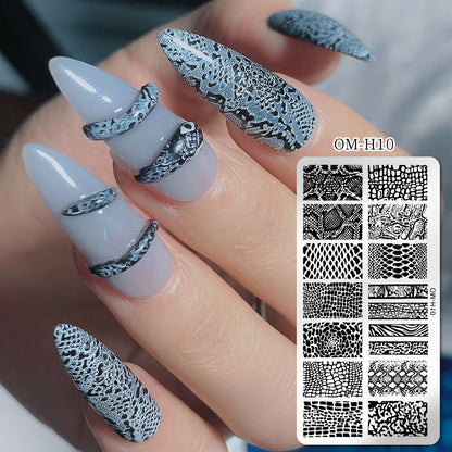 Professional Nail Transfer Tool with Nail Enhancement Templates - Odorless DIY Manicure & Pedicure System for Salon & Use, Temporary/Permanent Nail Stamping Press Plate
