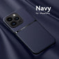 Litchi Pattern PU Leather Phone Case For Iphone15promax With Built-in Magnetic Suction 14 Promax Luxury Style 11 PU Leather 13 Promax Full Package Fall Protection Case