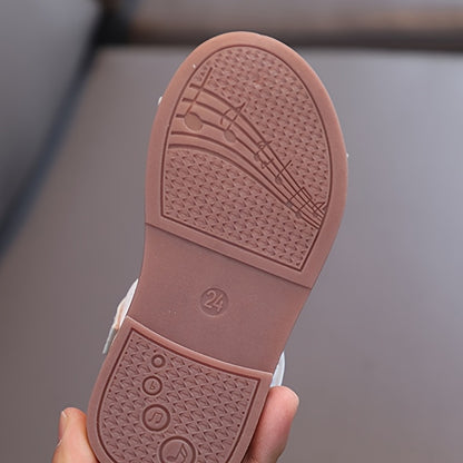 Girls' First Walkers Baby Sandals with Closure - Soft TPR Sole & PU Upper, Non-Slip Beach Shoes for, Star & Princess Patterns, Open-Toe Summer Footwear for New Walkers (Pink/White) - Easy On/Off Girl Footwear