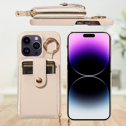 Phone Case Cover Anti-Fall Card Holder Crossbody Bag, For IPhone 15/15Plus/15Pro/15ProMax, IPhone 14/14Plus/14Pro/14ProMax, With Hook, With Long Lanyard Multifunctional Zipper Card Storage Leather Phone Case Cover
