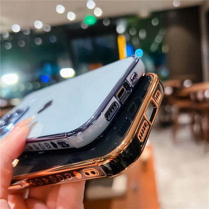 Shimmering Love Electroplated Phone Case - Premium Soft Shell with Four-corner Guard for IPhone 15/14 Pro Max/13/12/11/X/XS/XS Max/14plus/15plus/13mini/12mini