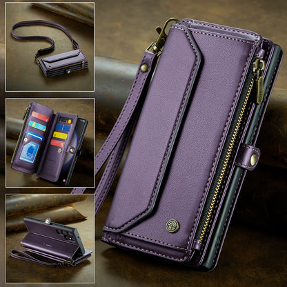 New Wallet Phone Case Wrist Shoulder Strap Lanyard Flip Magnetic Clasp Card Holder Kickstand Women Small Crossbody Handbag For Samsung Galaxy Note10+ 20 S24 S23 S22 S21 S20 S10 Plus Ultra FE Coin Purse A01 A04 A12 A13 A14 A22