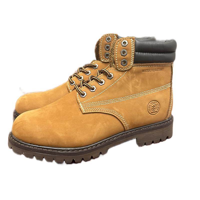 8602 Men’S Brown Work Boots Non Slip Water Resistant for Construction