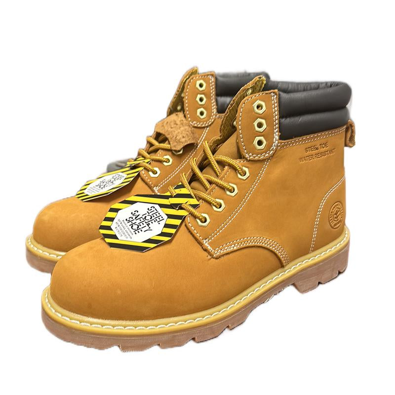 8605 Men’S Steel Toe Work Boots Non Slip Rubber Water Resistant Construction
