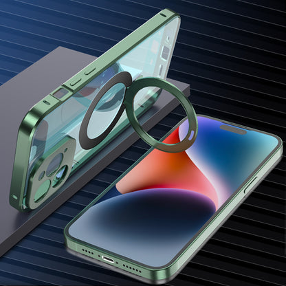 Full Body 360 Protector Cover Front+Back Phone Case For Iphone 12/12 Pro/12 Promax/13/13 Pro/13 ProMax/14/14 Plus/14Pro/14 ProMax/15 Pro/15/15 Plus/15 ProMax, With Lens Protection, Screen Protection And Stand, With Magnetic,