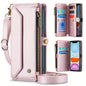 Long Lanyard PU Flip Leather Phone Case For IPhone 15 14 13 12 11Pro Max Mini XR XS 8 7 Plus SE 2022 Zipper Wallet Card Bags Cover