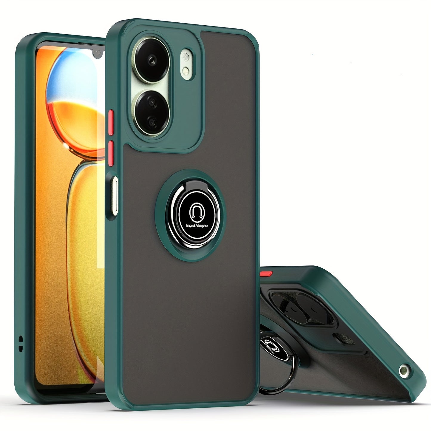 Shockproof Case For Xiaomi For Redmi 13C 12C 12 4G 12 5G Back Phone Case Cover With Car Holder