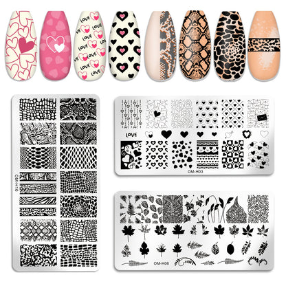 Professional Nail Transfer Tool with Nail Enhancement Templates - Odorless DIY Manicure & Pedicure System for Salon & Use, Temporary/Permanent Nail Stamping Press Plate