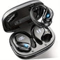 LIFEBEE New Wireless Earbuds for Running Sports, Wireless Earphones with Earhooks Pure Bass Sound, Over Ear Headphones ENC Noise Cancelling with Dual-LED Display, Earphones Built-in Microphone