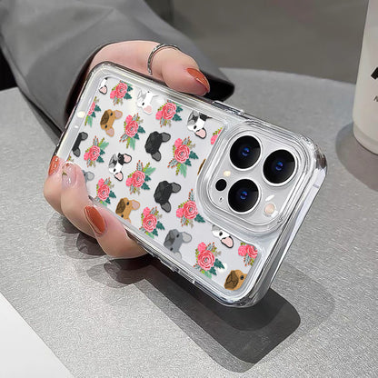 Lots Of Puppy Transparent Black Lens All-inclusive Phone Case For Iphone14ProMax/14Plus/14Pro/14, Iphone13ProMax/13MINI/13Pro/13, Iphone12ProMax/12MINI/12Pro/12, Iphone11ProMax/11Pro/11/XSMAX/X/XS/XR/SE2020/SE2022/7/8/7PLUS/8