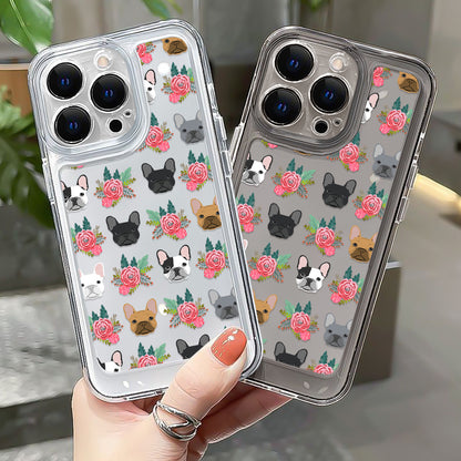 Lots Of Puppy Transparent Black Lens All-inclusive Phone Case For Iphone14ProMax/14Plus/14Pro/14, Iphone13ProMax/13MINI/13Pro/13, Iphone12ProMax/12MINI/12Pro/12, Iphone11ProMax/11Pro/11/XSMAX/X/XS/XR/SE2020/SE2022/7/8/7PLUS/8