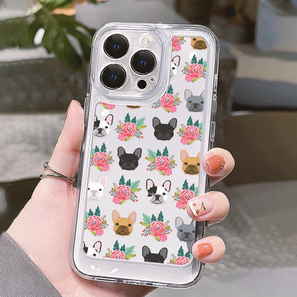 Lots Of Puppy Transparent Black Lens All-inclusive Phone Case For Iphone14ProMax/14Plus/14Pro/14, Iphone13ProMax/13MINI/13Pro/13, Iphone12ProMax/12MINI/12Pro/12, Iphone11ProMax/11Pro/11/XSMAX/X/XS/XR/SE2020/SE2022/7/8/7PLUS/8