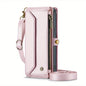 Long Lanyard PU Flip Leather Phone Case For IPhone 15 14 13 12 11Pro Max Mini XR XS 8 7 Plus SE 2022 Zipper Wallet Card Bags Cover