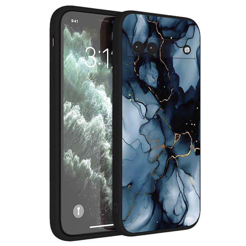 Ultra-Thin Marble Pattern TPU Phone Case - Soft Shockproof, Silicone Protective Cover with Precise Cutouts - Compatible with Google Pixel 6, 6a, 7, 8, 7a Pro Models