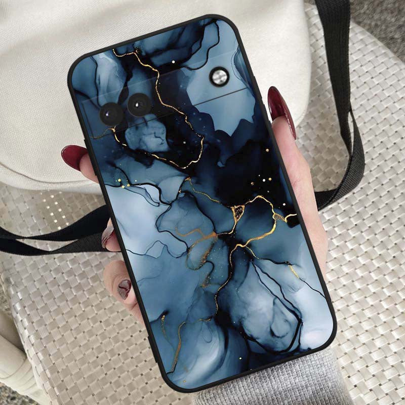 Ultra-Thin Marble Pattern TPU Phone Case - Soft Shockproof, Silicone Protective Cover with Precise Cutouts - Compatible with Google Pixel 6, 6a, 7, 8, 7a Pro Models