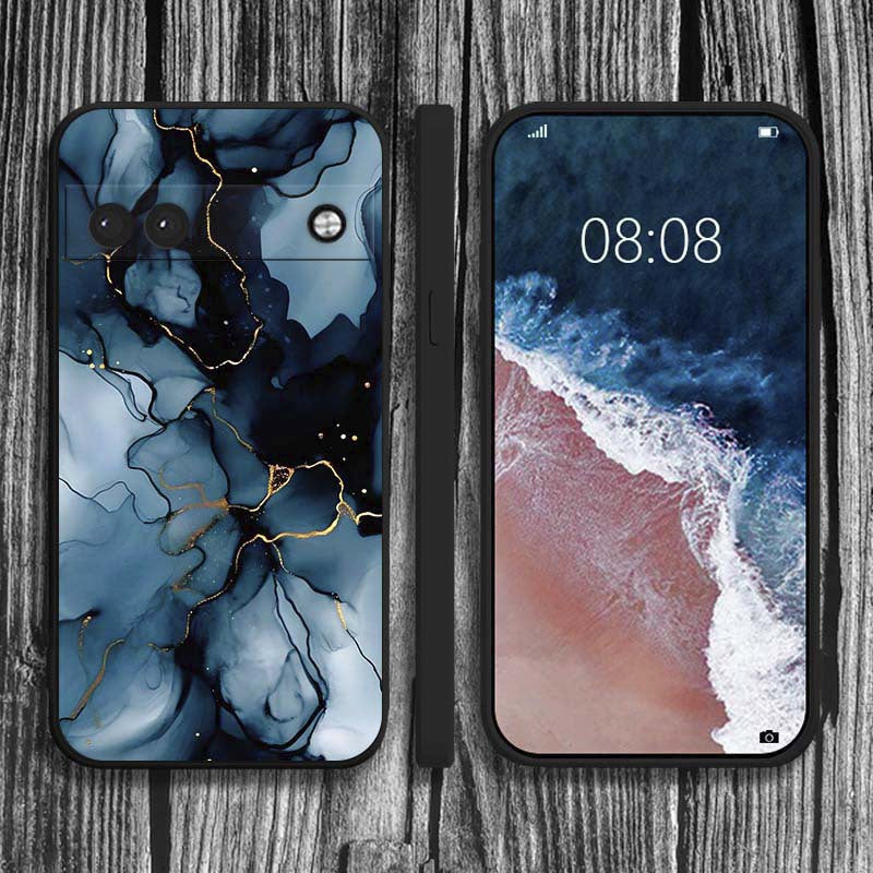 Ultra-Thin Marble Pattern TPU Phone Case - Soft Shockproof, Silicone Protective Cover with Precise Cutouts - Compatible with Google Pixel 6, 6a, 7, 8, 7a Pro Models