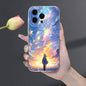 Your Name Anime Sunset Beauty Transparent Phone Case Painted TPU Phone Case Wear-resistant And Anti-fall Suitable For IPhone 15/14/13/12/11 Plus Pro Max