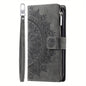 PU Leather Flip Wallet Phone Case For iPhone 15 14 13 12 Mini 11 Pro X XS Max XR 8 7 Plus SE 5G 2022 2023 Zipper Card Slots Magnetic Wrist Strap Cover