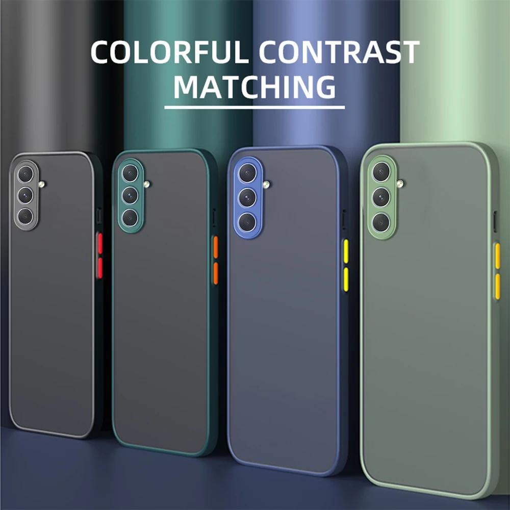 Ultra-Thin Matte Phone Case - Basic Cases for Samsung A15 5G with Shockproof Bumper, Hard Protective Cover, and Scratch-Resistant Design for Everyday Protection