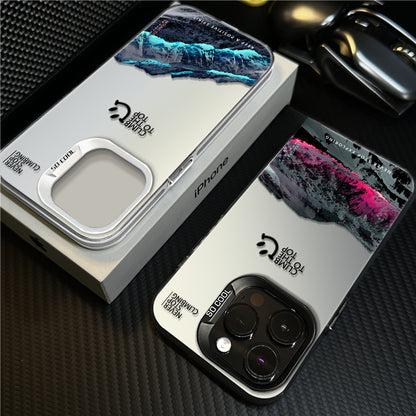 Color Silver Moonlight Snow Mountain For Iphone15 Phone Case Women Iphone15promax Phone Case New Fashion Trendy Iphone15pro High-end Iphone14promax Protective Cover Premium Sense Iphone14pro Phone Case All-inclusive Anti-fall