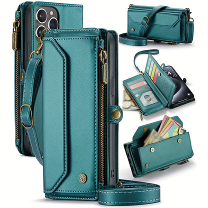 New Wallet Phone Case Wrist Shoulder Strap Lanyard Flip Magnetic Clasp Card Holder Kickstand Women Small Crossbody Handbag For Samsung Galaxy Note10+ 20 S24 S23 S22 S21 S20 S10 Plus Ultra FE Coin Purse A01 A04 A12 A13 A14 A22