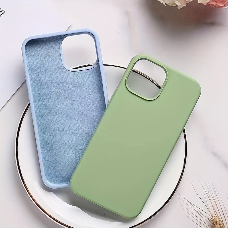 Premium Liquid Silicone Phone Case - Durable & Shockproof Protection for iPhone Series - Anti-Slip, Flexible, and Slim-Fit Design