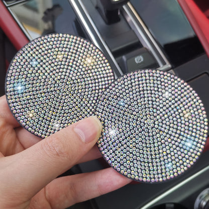 1pc Bling Car Cup Holder Coaster, 2.75 Inch Anti-Slip Shockproof, Full Rhinestone Design, Universal Fit Most Cars
