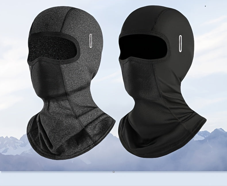 Breathable & Warm Motorcycle Riding Neck Gaiter - Adjustable Ear Loops, Full Face Coverage for Winter, Skiing, And Street Bikes, Skiing Accessory, Sleek Design, Flexible Fit