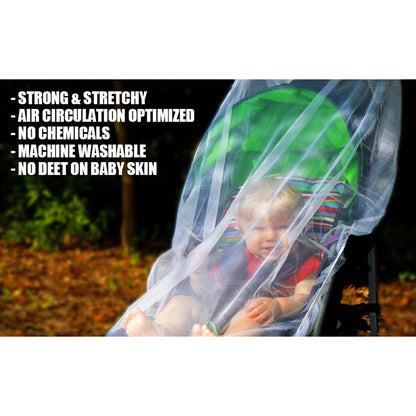 Portable Mosquito Net Suitable for Strollers, Bassinets & Cradles - Breathable Baby Bug Proof Net for Travel, Durable & Machine-Washable Mosquito Net for Stroller, Playard, Pack N Play, for stroller Mosquito Net (for stroller