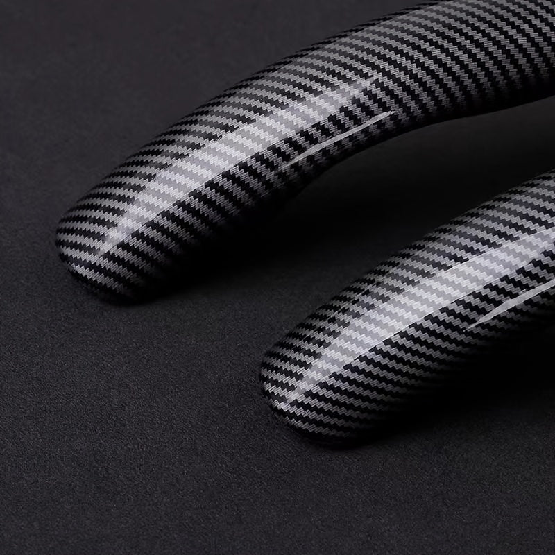 Upgrade Your Driving Experience With A Non-Slip Carbon Fiber Steering Wheel Cover!