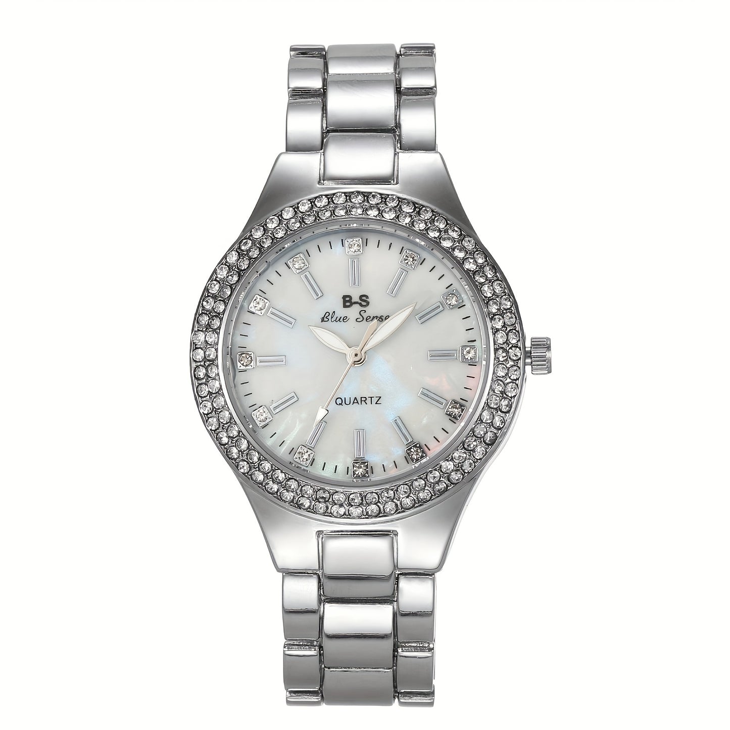 Rhinestone Decor Quartz Watch Casual Analog Party Dress Watch, Gift For Mother's Day Valentine's Day