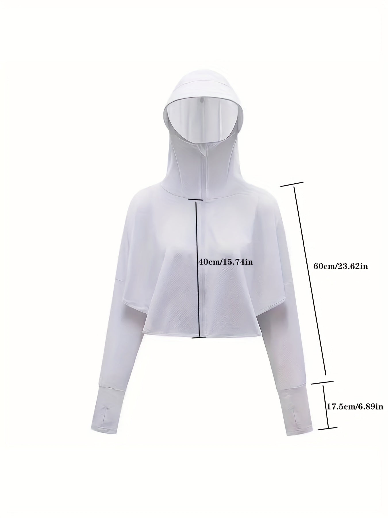 Solid Color Sunscreen Hoodie Jacket - Ultra-Protective, Breathable & Ventilated One-Piece Design for Outdoor Adventures - Ideal for Cycling, Hiking, and Fishing