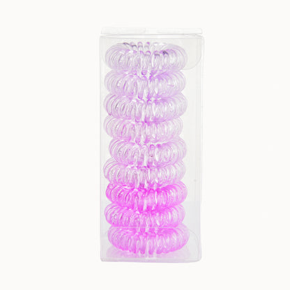 [No Crease Hair Ties] 9 Pcs No Crease Spiral Hair Ties | Coil Hair Ties, Phone Cord Hair Ties, Women Ponytail Holder Elastics