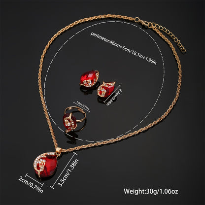 5pcs/set Women's Watch Quicksand Oval Pointer Quartz Watch Analog PU Leather Wrist Watch & Jewelry Set, Gift For Mom Her