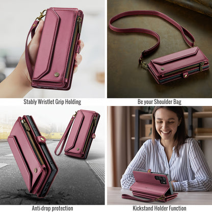 New Wallet Phone Case Wrist Shoulder Strap Lanyard Flip Magnetic Clasp Card Holder Kickstand Women Small Crossbody Handbag For Samsung Galaxy Note10+ 20 S24 S23 S22 S21 S20 S10 Plus Ultra FE Coin Purse A01 A04 A12 A13 A14 A22