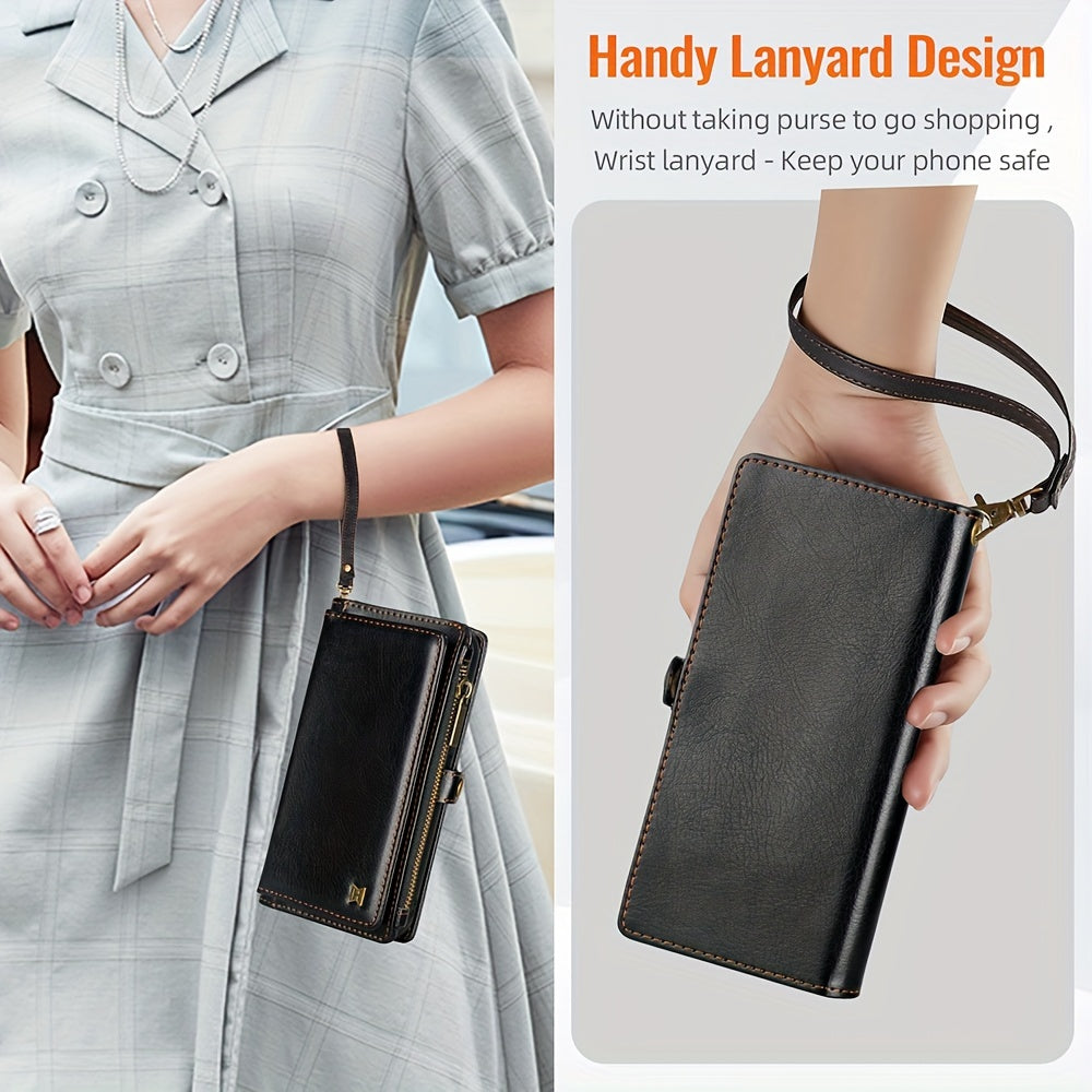 Wallet Zipper Magnetic Handbag Phone Case For IPhone 11 12 13 14 15 Pro Plus ProMax