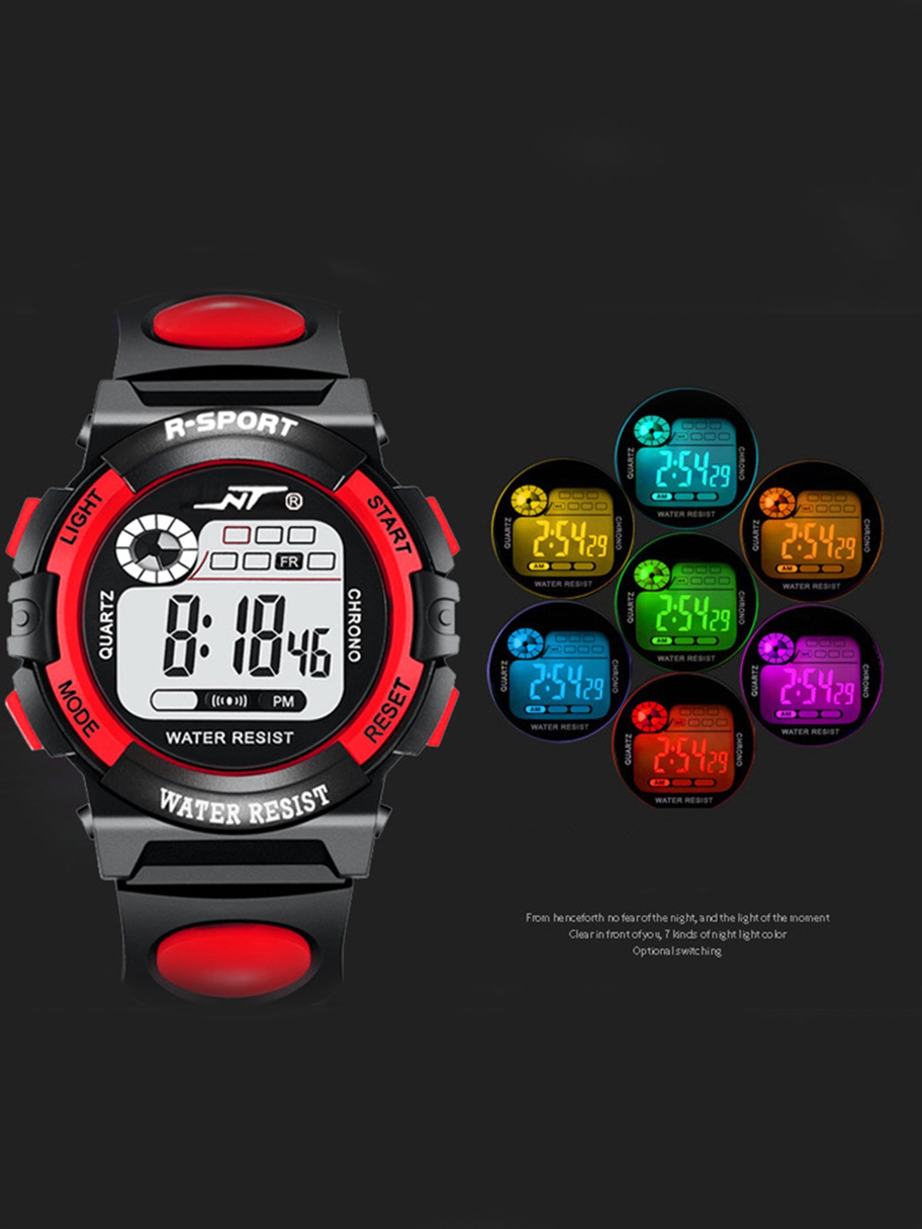 Vibrant Youth Watch - Luminous Digital Timepiece with Multifunctional Features for Middle School Students, Boys, and Girls, High School, Casual Wear, Water-Resistant, and Easy-to-Read Display