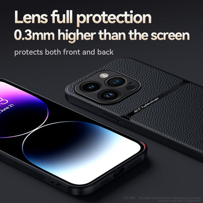 Litchi Pattern PU Leather Phone Case For Iphone15promax With Built-in Magnetic Suction 14 Promax Luxury Style 11 PU Leather 13 Promax Full Package Fall Protection Case