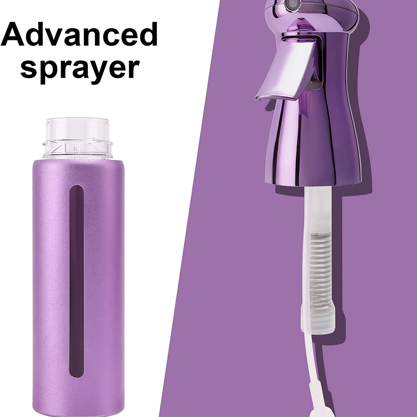 [Automatic Spray Bottle] 1pcs Automatic High-pressure 300ml Electroplating Continuous Spray Bottle | Hairdressing Alcohol Disinfection Spray Bottle