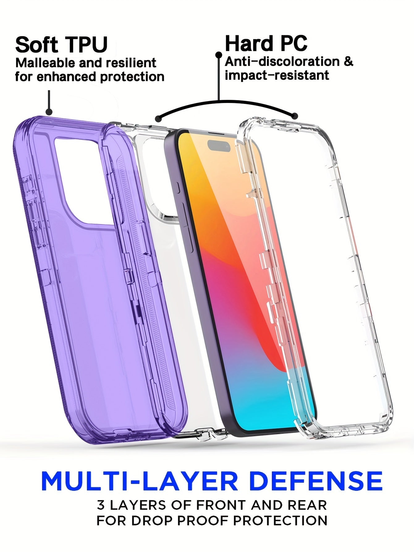Durable Shockproof Protection With A Matte Transparent Phone Case For IPhone 6/7/8/SE2/SE3/11/12/13/14/15 Pro